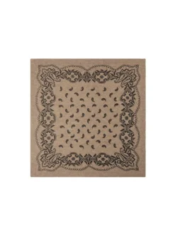 Adelina Paisley Knit Scarf Beige Melange
