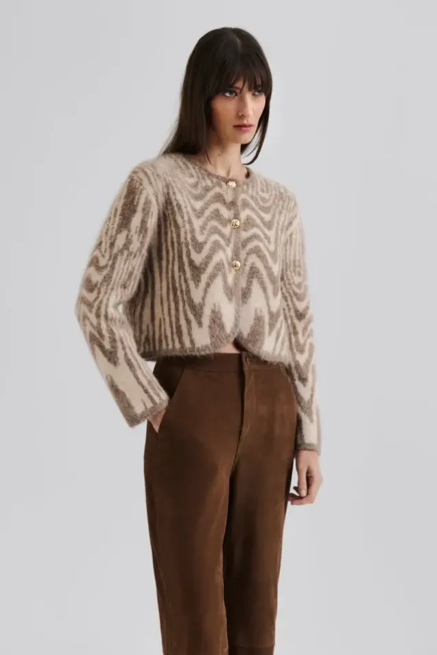 Aislinn Alpaca Blend Cardigan Moire