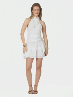 Amaris Dobby Dress White