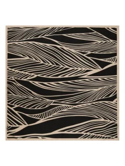 Anara Print Scarf Black Sand