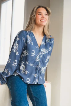 Andena Amabella Shirt Vintage Indigo Flower