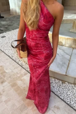 Andreaic Maxi Dress Soft Rose Print