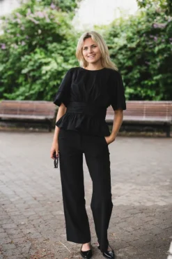 Annegret Poplin Blouse Black