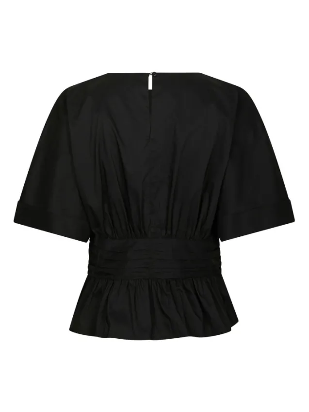 Annegret Poplin Blouse Black