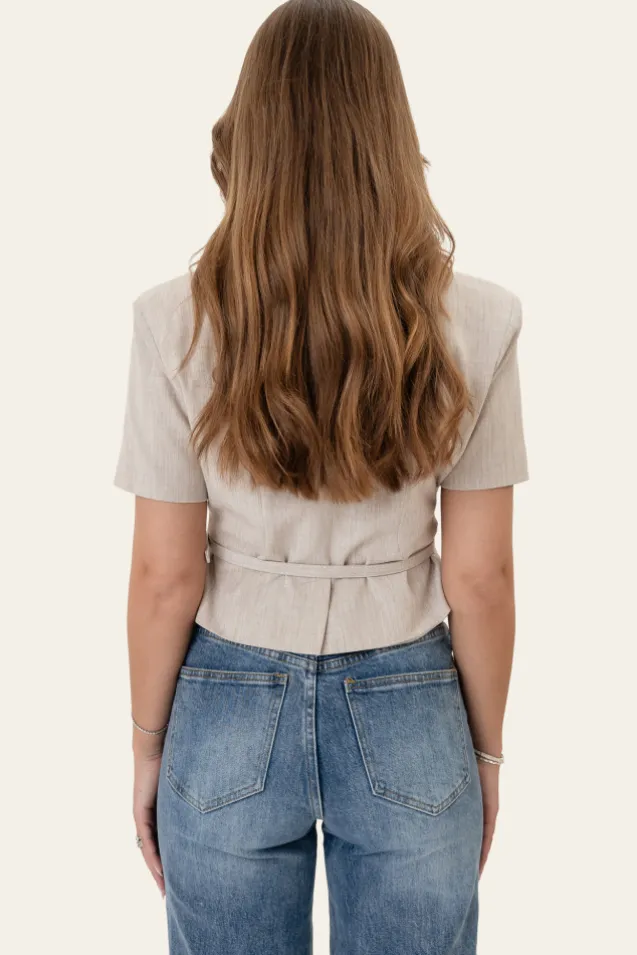 Annieic Tee Blazer Beige