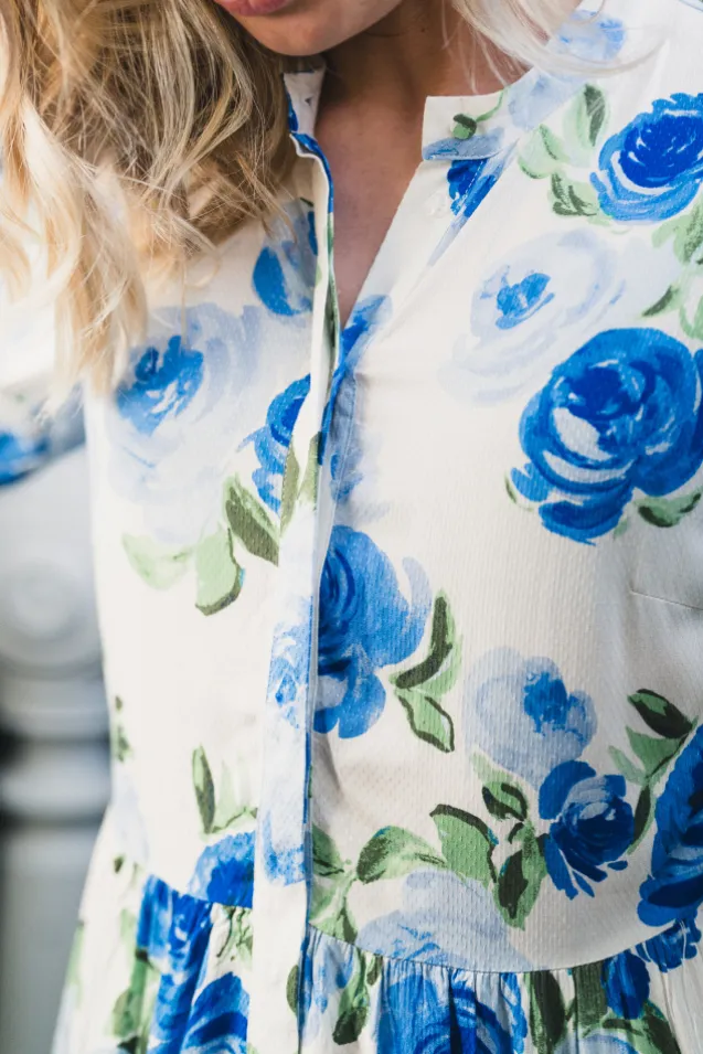 Asina LS Long Shirt Dress Star White Emula