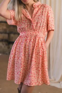 Astrid 2/4 Dress Cayenne Flower