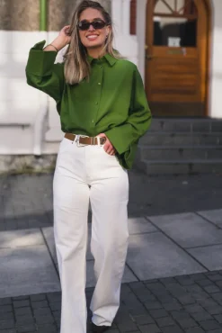 Atari Linen Shirt Leaf Green