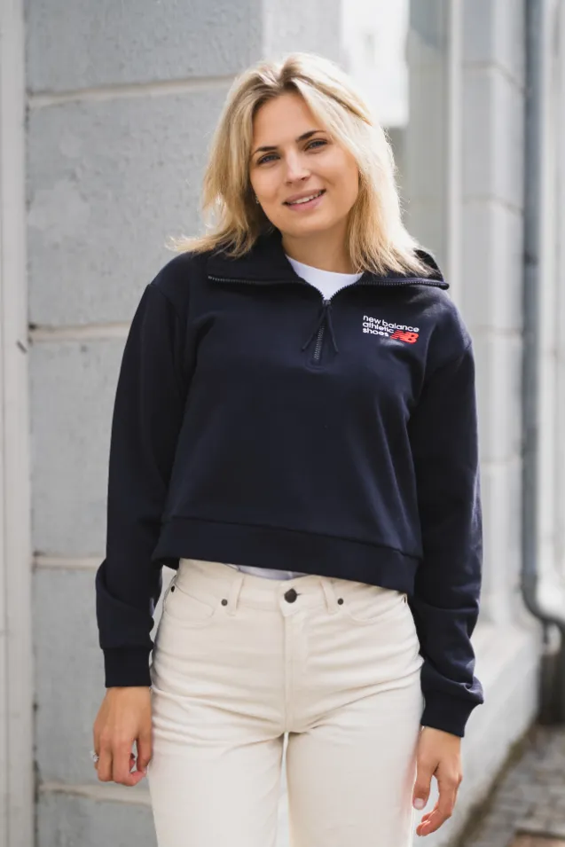 Athletics Premium Logo Half Zip Dark Night