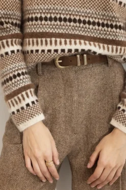 Aubrey Belt Brown Gold