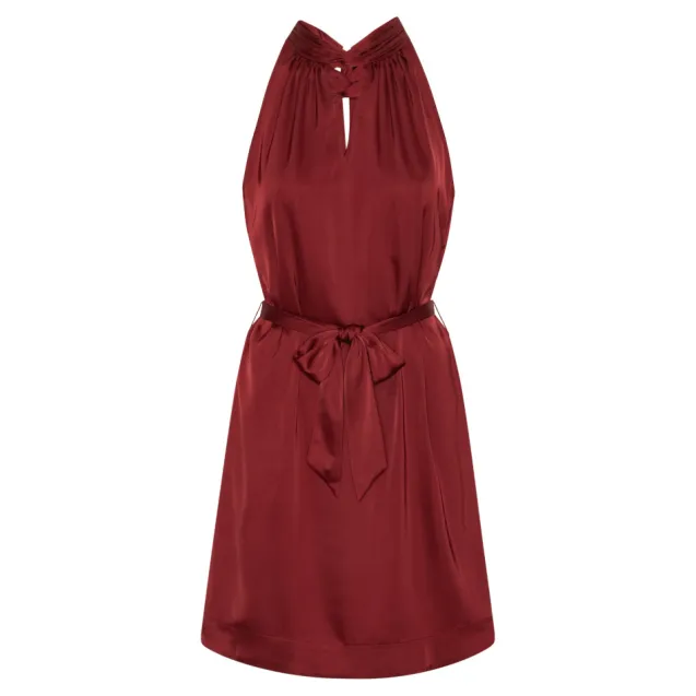 Ava Mini Dress Semi Rich Merlot