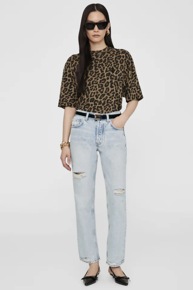 Avi Tee Black And Brown Leopard