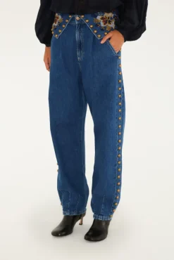 Baloon Gold And Blue Denim