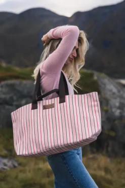 Bang Stripe Tote Bag Pink Mix