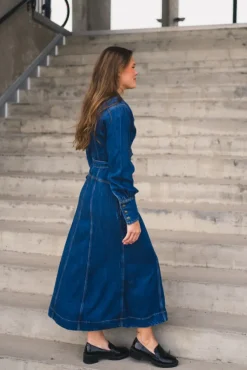Belted Long Dress Frosted Over