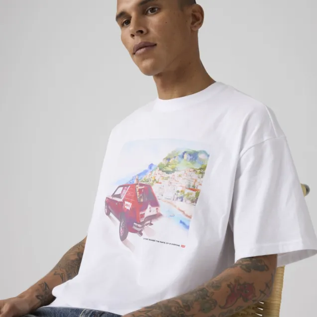 Boxy Tee Coastal Creative White