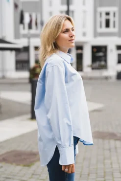 Caryn Poplin Celeste Light Blue