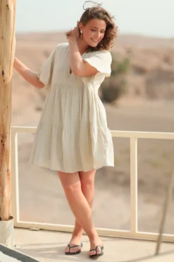 Casablanca Short Dress White Swan