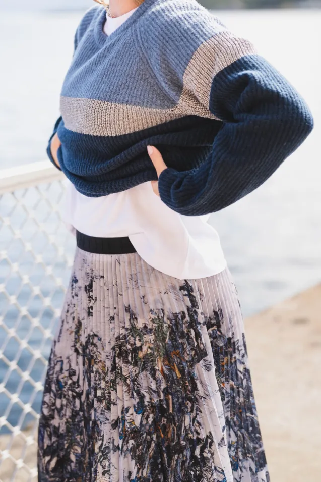 Charming Skirt Print Grey