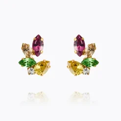 Clare Earrings Gold Autumn Bloom Combo