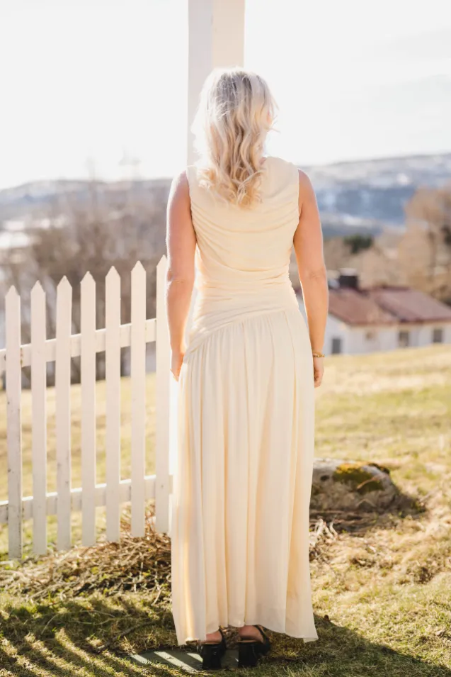 Cludine Mesh Dress Light Yellow