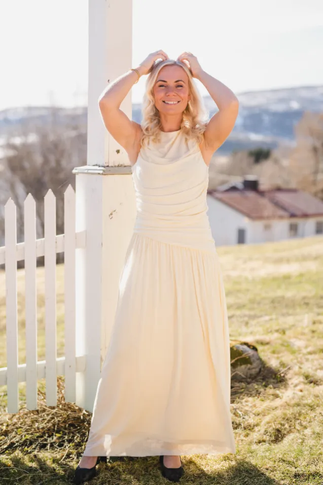 Cludine Mesh Dress Light Yellow