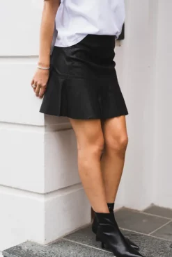 Colly MW Naplon Leather Skirt Black