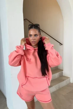 Contour Oversize Hoodie Pink
