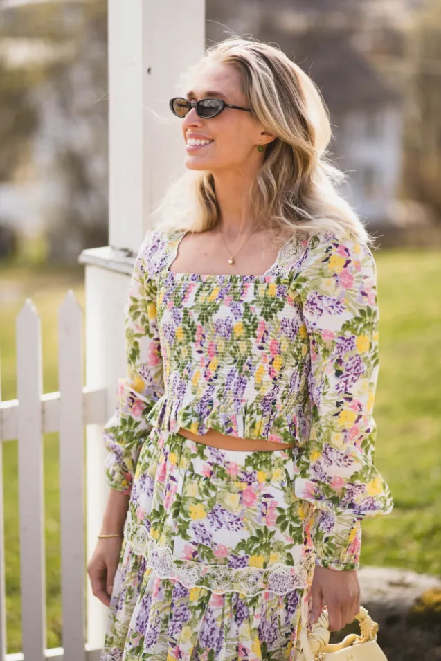 Cotton Slub Top Summer Lilacs