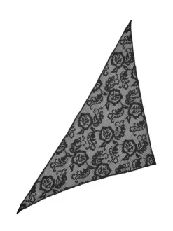 Croflora Triangle Scarf Black