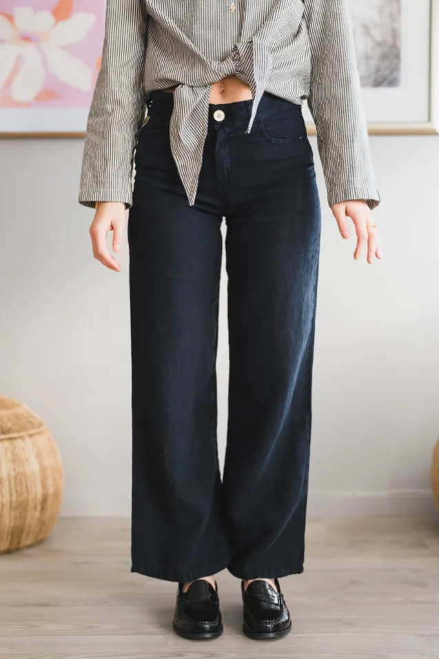 Culotte Linen Summer Navy