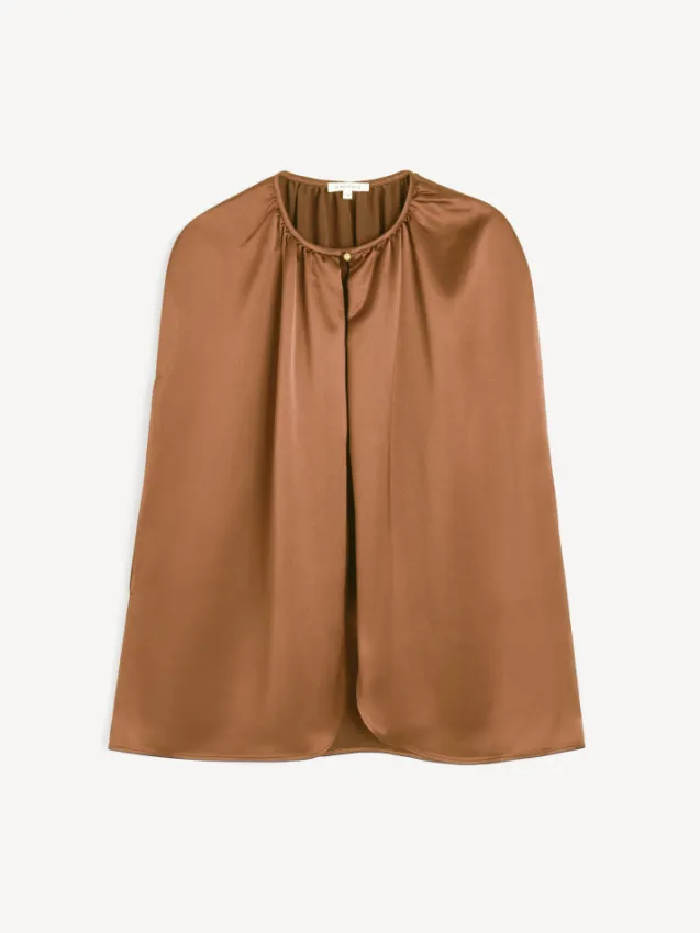 Dallias Satin Cape Latte Brown