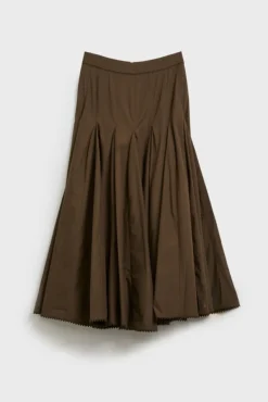 Dasha Poplin Skirt Brown