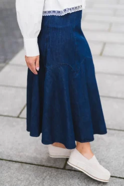 Denim Skirt Denim Blue