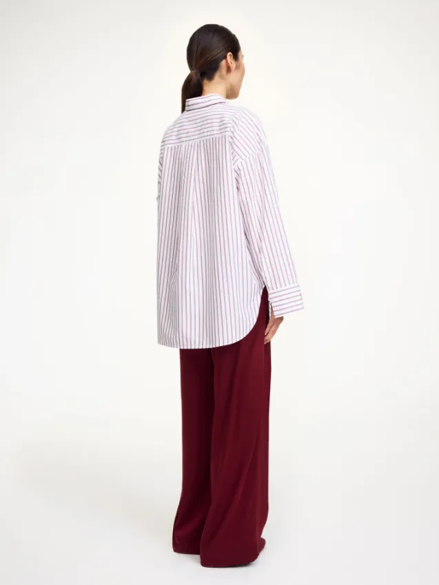 Derris Shirt Cabernet Stripe
