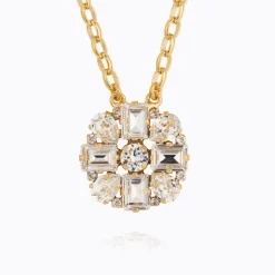 Diora Chain Necklace Gold Crystal