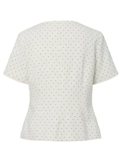 Dotly SS Blazer Star White W. Black Dots