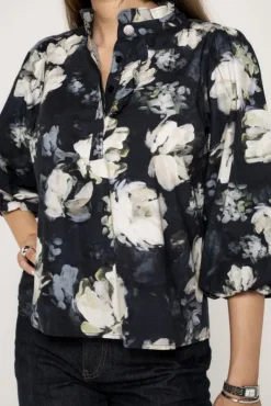 Ella Blouse Blue Garden
