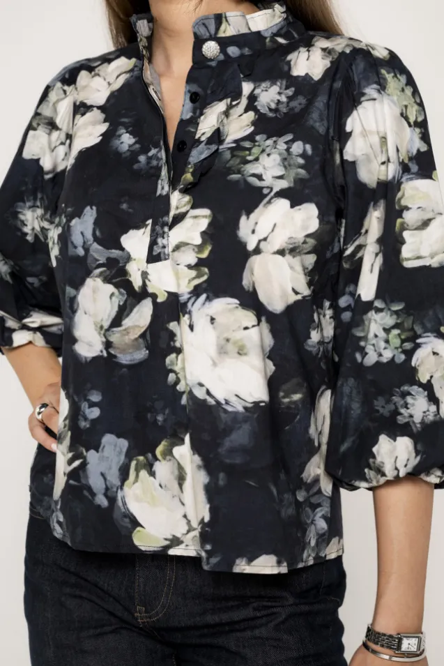 Ella Blouse Blue Garden