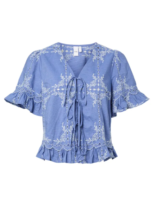 Ellie SS Tie Top Marina W. Star White