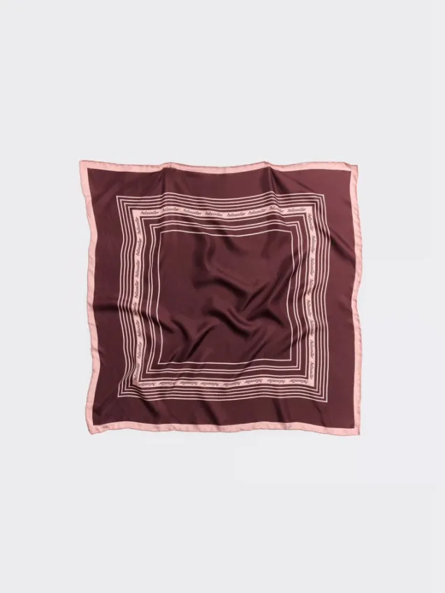 Fine Scarf Contrasting Burgundy