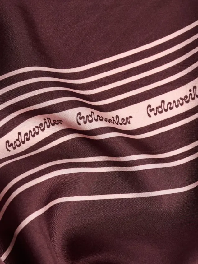 Fine Scarf Contrasting Burgundy