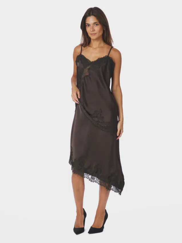Fiora Lace Skirt Dark Brown