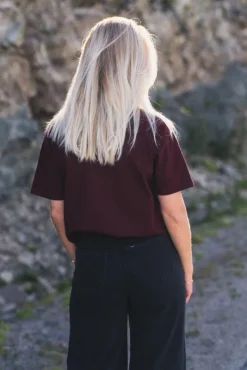 Fizvalley T-Shirt Vintage Burgundy