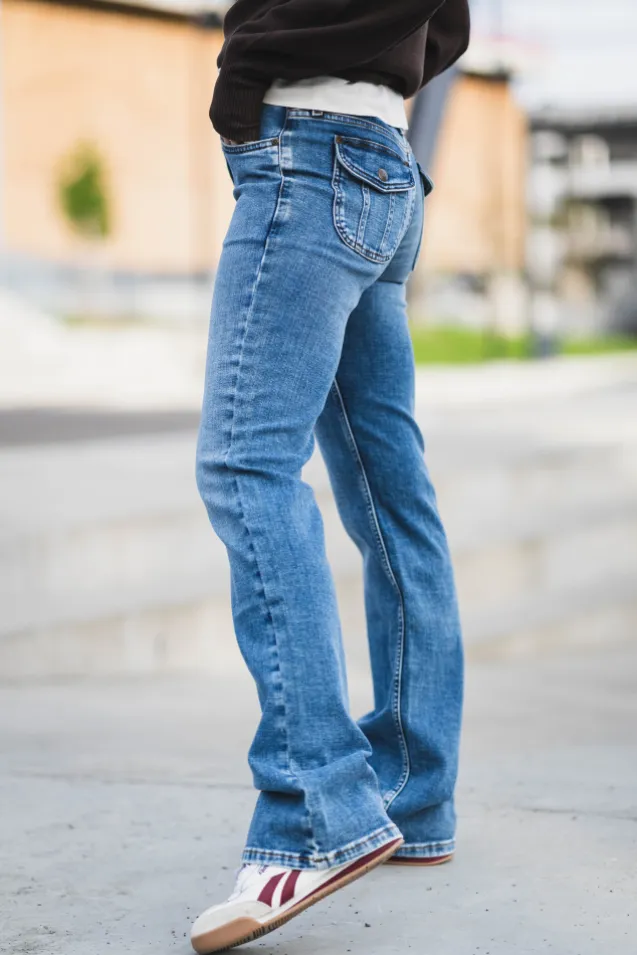 Flap Pocket Jessica Lapis Blue