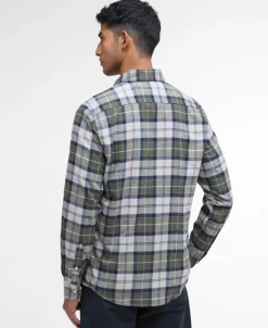 Fortrose Tailored Tartan Shirt Forest Mist Tartan