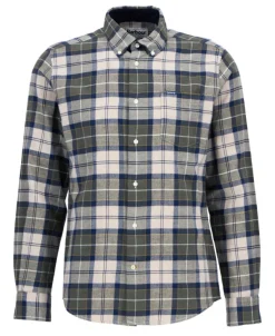 Fortrose Tailored Tartan Shirt Forest Mist Tartan
