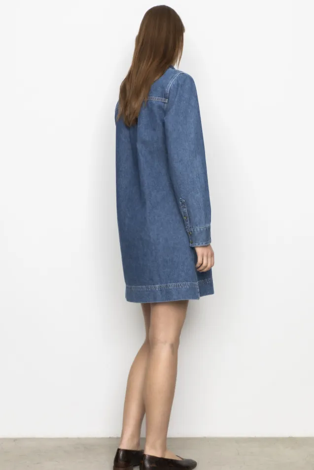 Haley Dress Mid Blue