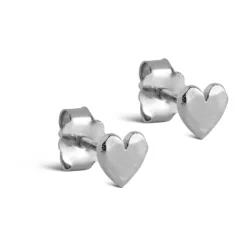 Heart Studs Silver