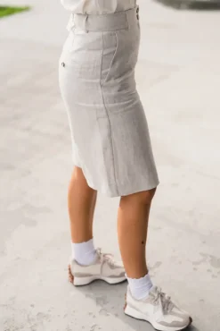 Laura Long Shorts 888 Crystal Linen